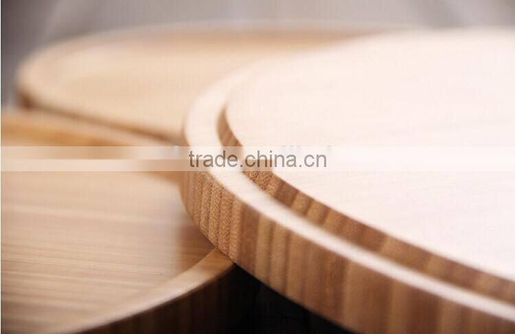 Hotel use beauty bamboo round food tray