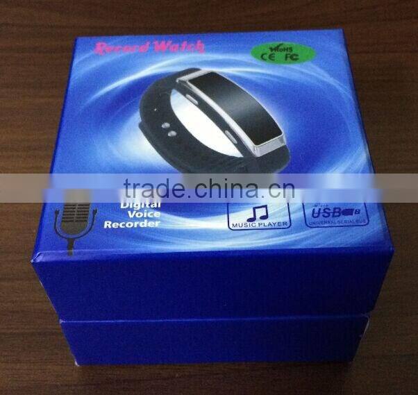 2016 New Arrival WR-07 Wristband Voice Recorder,wearable voice recorder,wrist watch with MP3 player
