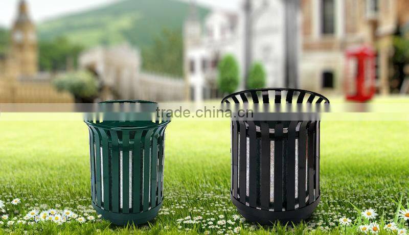 Indoor square ground stand dustbin with ash barrel