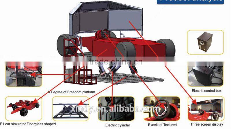 Popular arcade racing car game machine coin operated F1 car racing simulator for sale