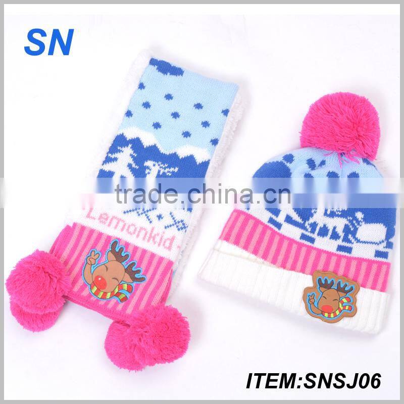 2015 fashion snowflake deerlet print scarves