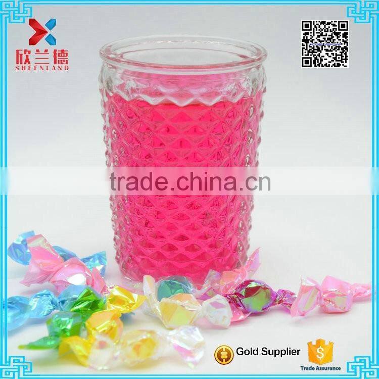 2016 manufacturer new product glass crystal candle jars for sale 200ml