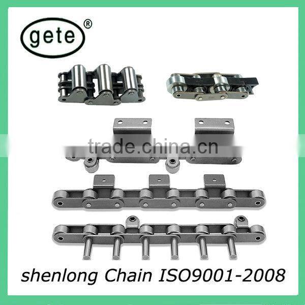 Industry steel conveyor chains with attachments