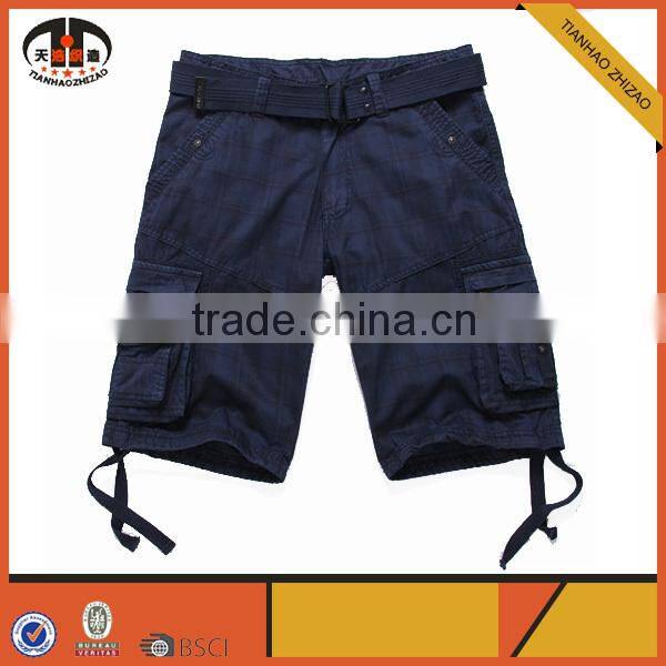 High Quality Custom Mens Casual Harem Shorts with Belt for Summer