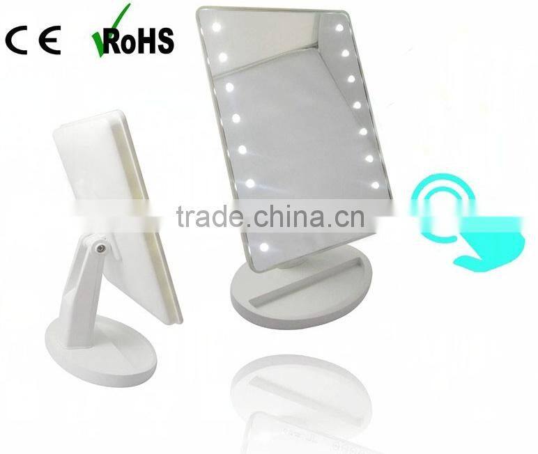 High-end square decorative compact mirror & lighted decorative makeup mirror & compact mirror with led lights