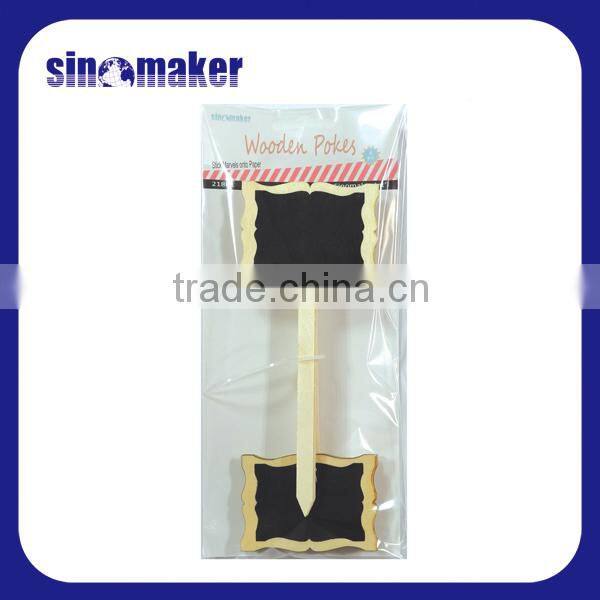 Mini chalkboard wooden message blackboard with stick pokes various shapes