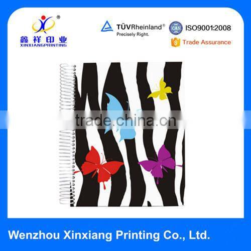 personalized free sample hardcover spiral notebook printing