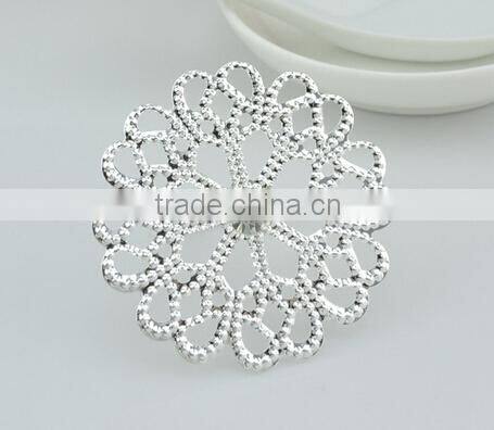 table decoration & accessories type metal flower wedding napkin ring