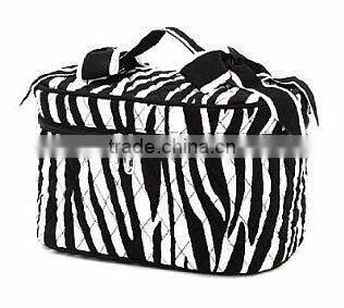 2015 Quilted Zebra Print Cosmetic Bag with Bows
