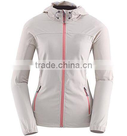 Elegant white good quality women jacket garment