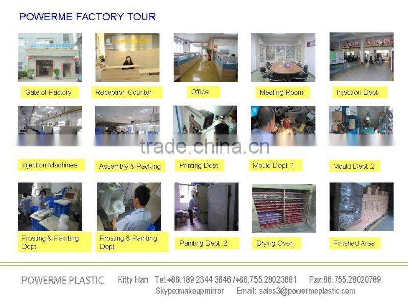 Folding Hand held makeup mirror, Hand Held standing mirror, 2 sided hand held mirror