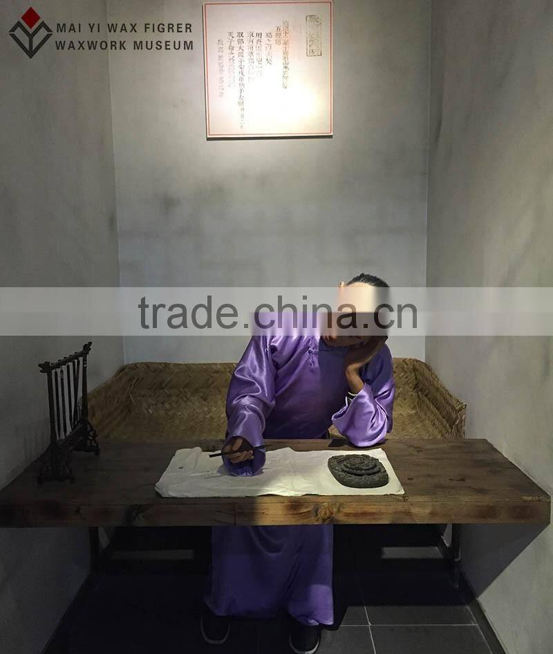 lifelike wax museum figure wax statue for display