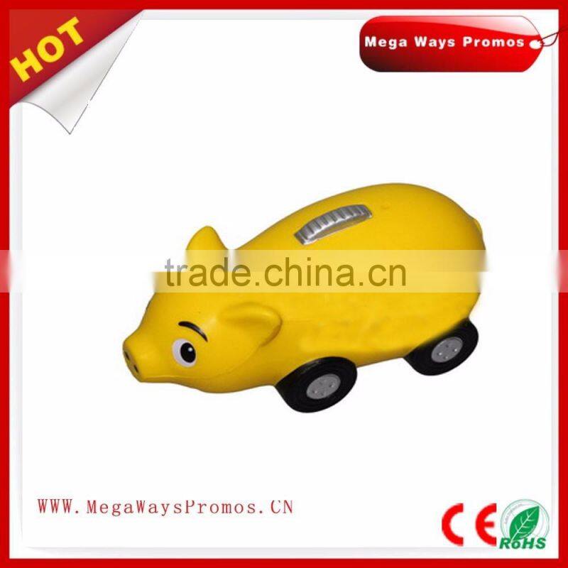 2016 the most popular promotion gift plastic toy pig stress ball