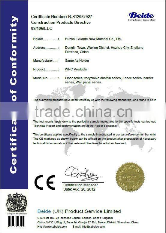 Outdoor and eco-friendly wood plastic composite WPC fence