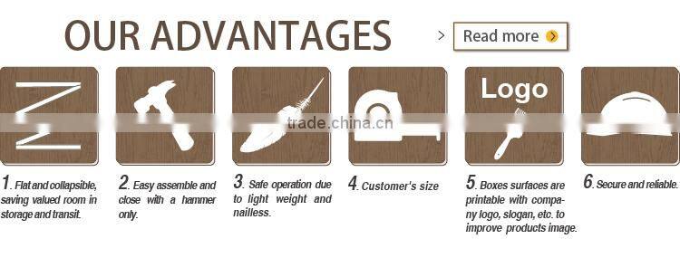 Plywood folded packaging boxes with 4 parts