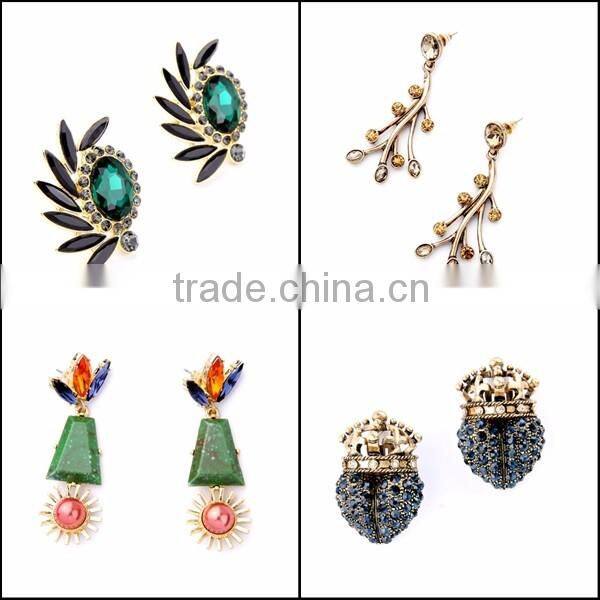 In stock 2016 Fashion Dangle Long Earring New Design Wholesale High quality Jewelry SKC1588