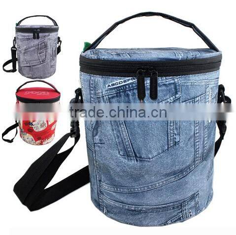2016 New Round cartoon lunch portable kids insulated cooler bags for women men thermal