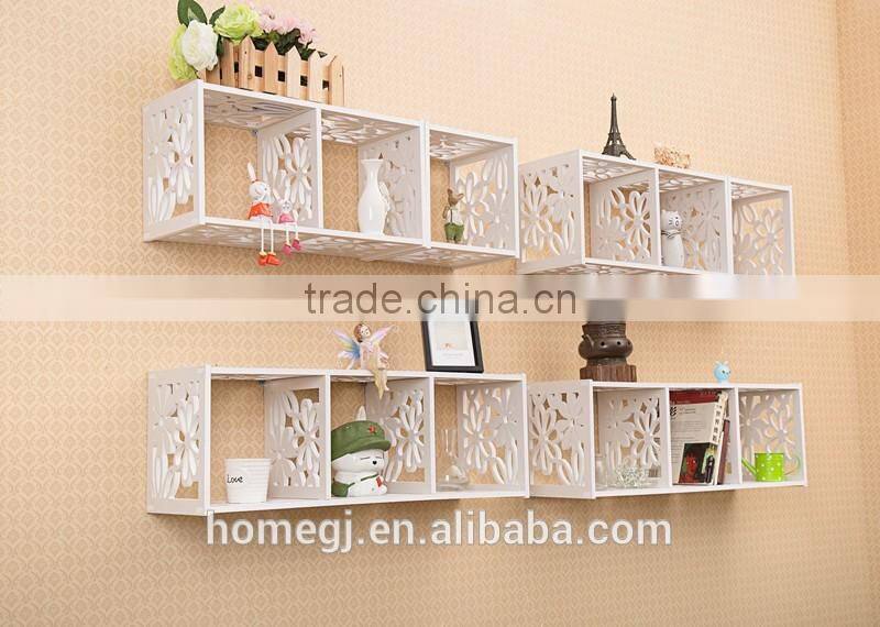 Cheap sets 3 wood Bookcase Wall shelf Unit shelf cabinet