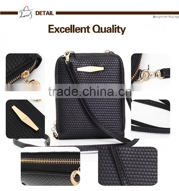 high quality black leather shoulder strap bag men manufacturer