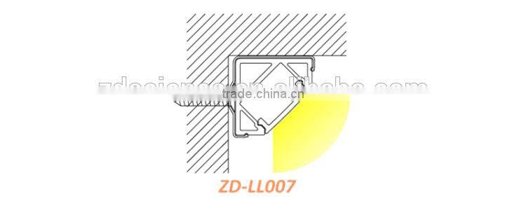 V Shape Aluminum LED Extrusion Channel Profile For LED Strips With Cover