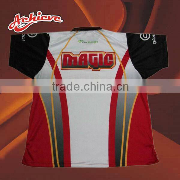 100% polyester fabric cut and sew custom cricket shirt