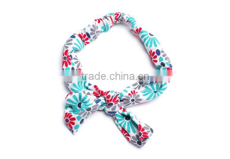2015 New Cute Girls and Women Bowknot Hair bands Turban Knot Rabbit Headband Head wrap