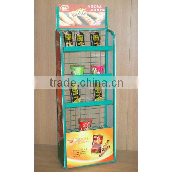 powder coating floor metal wire potato chips display rack with competitive price