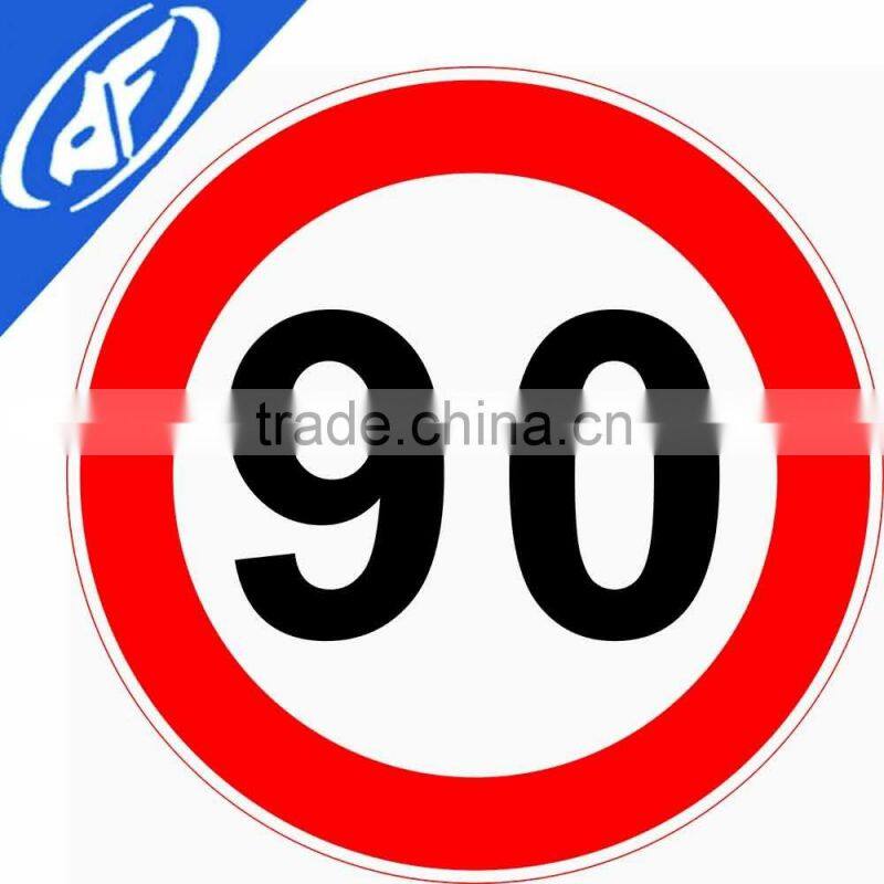 Reflective adhesive 90 yard limit Road sign