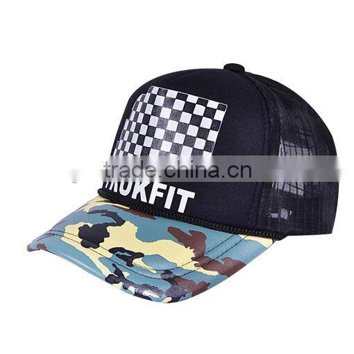 Printing cartoon hip hop trucker mesh caps