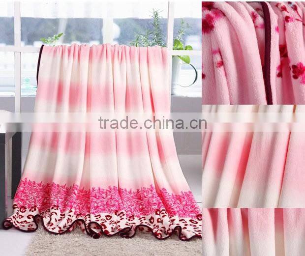 Super soft full size Flannel printed blankets for baby