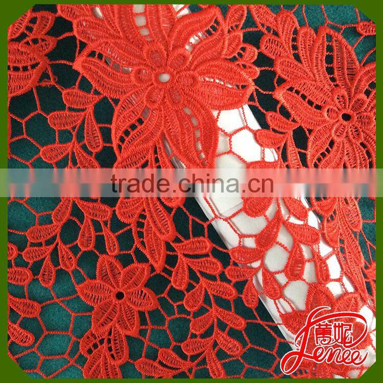 WHOLESALE COLORFUL AND SOFT WATER SOUBLE EMBROIDERY FABRIC