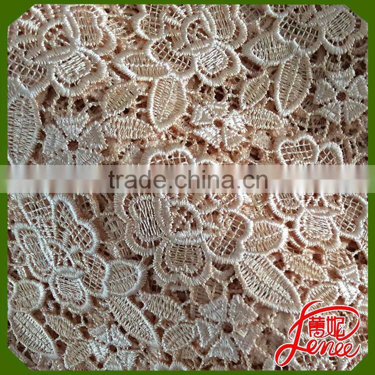 Export Selection Color Customized Water Soluble Cord Embroidery Fabric