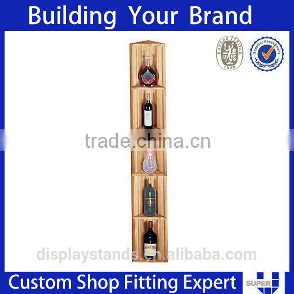 Best quality wooden wine display rack for retail shop