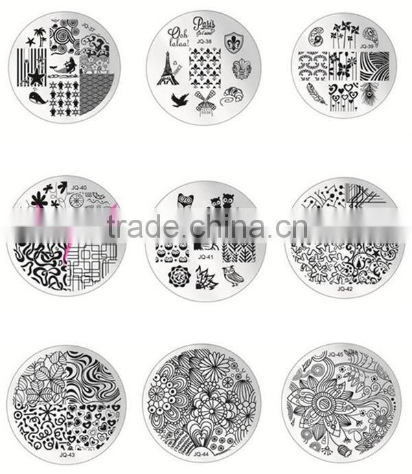 New 2016 round shape nail art stamping plate 5.6cm nail art image plate