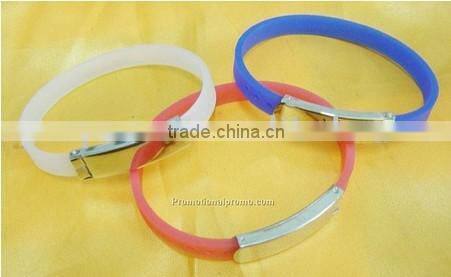 Promotional multi-color Engraved silicone wristband