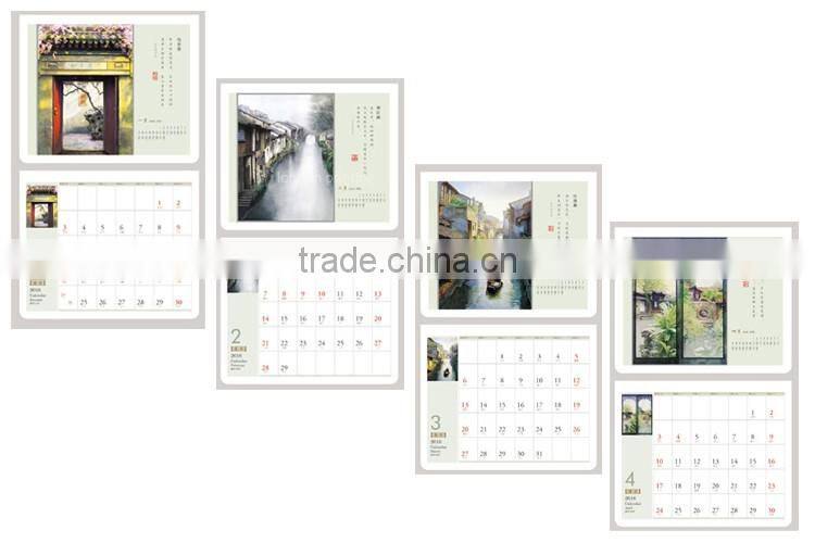 Exquisite cloth frame openwork carving desk calendar