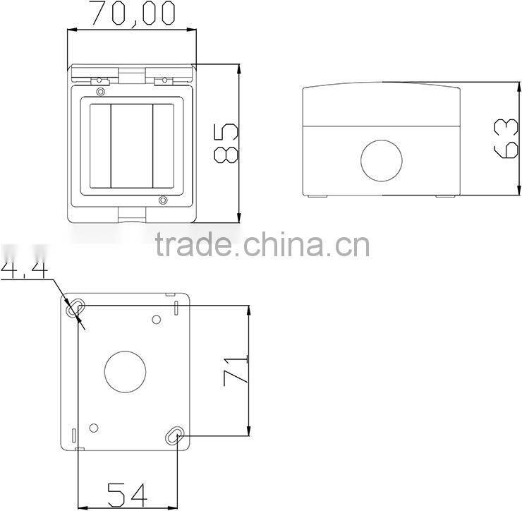 CF-2GS 20A Two ways Electric Push Button Waterproof Switch wall switch for bathroom kitchen