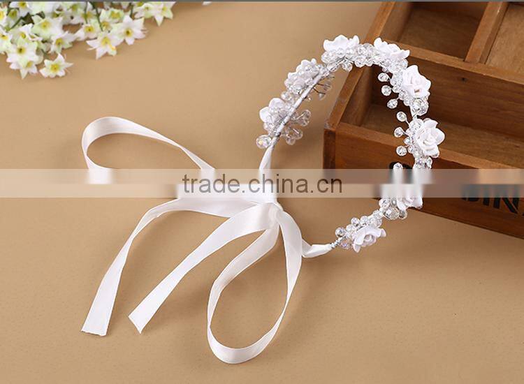 metal rhinestone flower garland headband, flower adult headbands