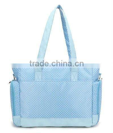 China wholesale pink and green color Oxford practicability nontoxic baby crib diaper bag