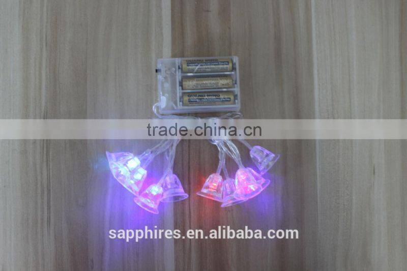 led lightfor outdoor christmas wedding party holiday decoration solar and bettery RGB bell ball fairy string light