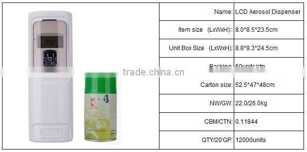 White plastic home Eco-friendly Automatic Aerosol Dispenser