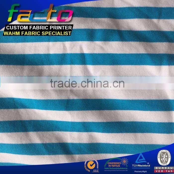 95/5 cotton lycra stripe jersery fabric