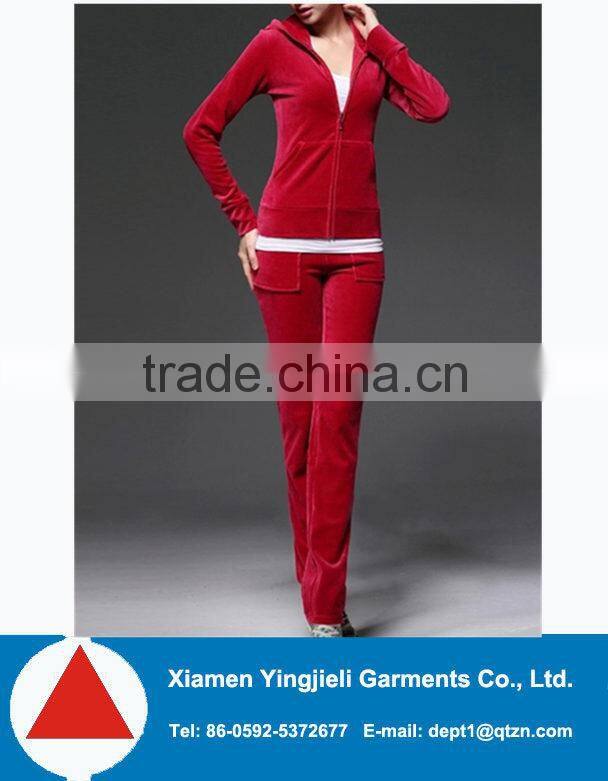 women sexy slim fit velvet clothing set