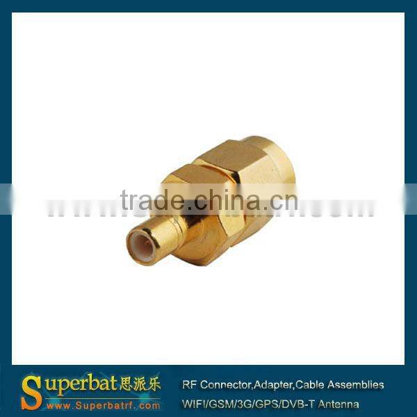 SMA-SMB adapter SMA Plug to SMB Jack straight gold-pleated conenctor