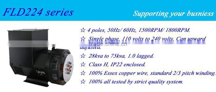 50kw Single Phase Brushless Alternator 240 volt China Manufacturer