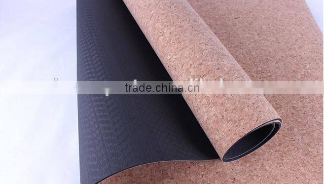 New design hot selling CORK TPE yoga mat customized