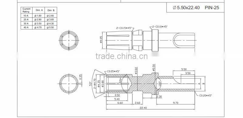 solder pin cable connector pin