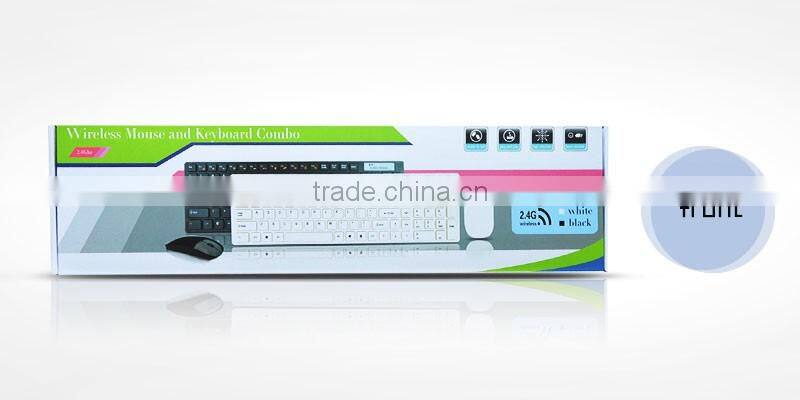 2.4Ghz wireless desktop laptop computer keyboard mouse set for pc