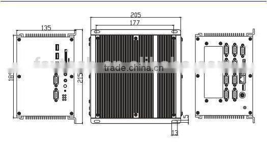 Intel D525 CPU Atom dual-core 1.8G 2G DDR3 1*VGA 2LAN 4*USB 10*COM 2*PCI( PCI-E) embedded pc manufacture