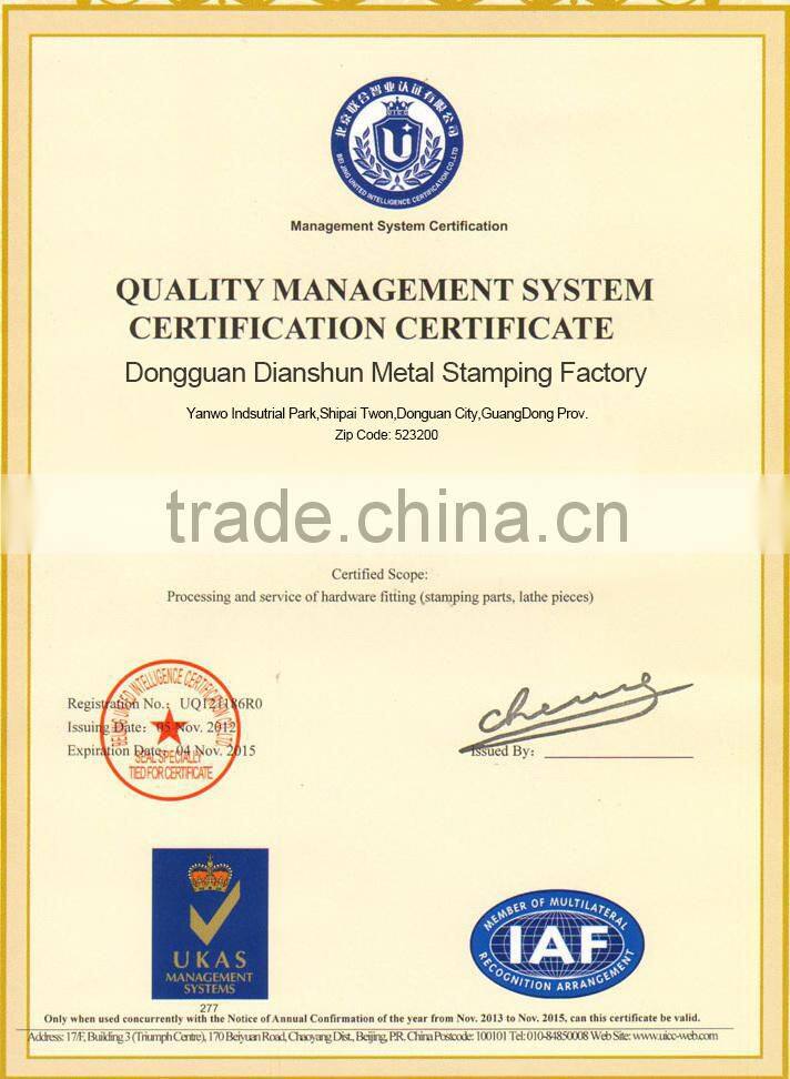ISO passed custom brass stamping dongguan manufacturer from Guangdong, model 002